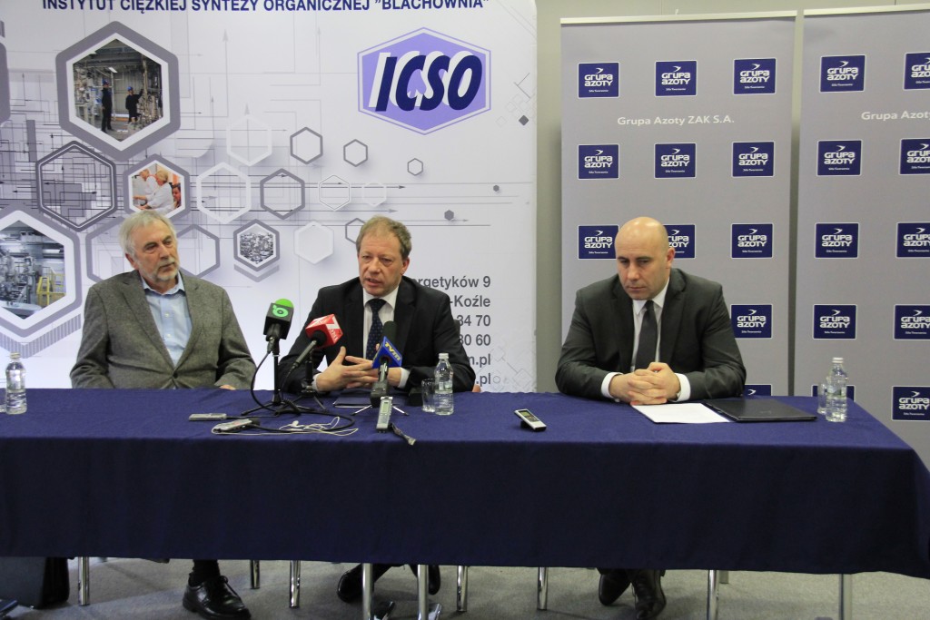 Konferencja prasowa Grupy Azoty Zakładów Azotowych Kędzierzyn i ICSO "Blachownia", 29 stycznia 2016